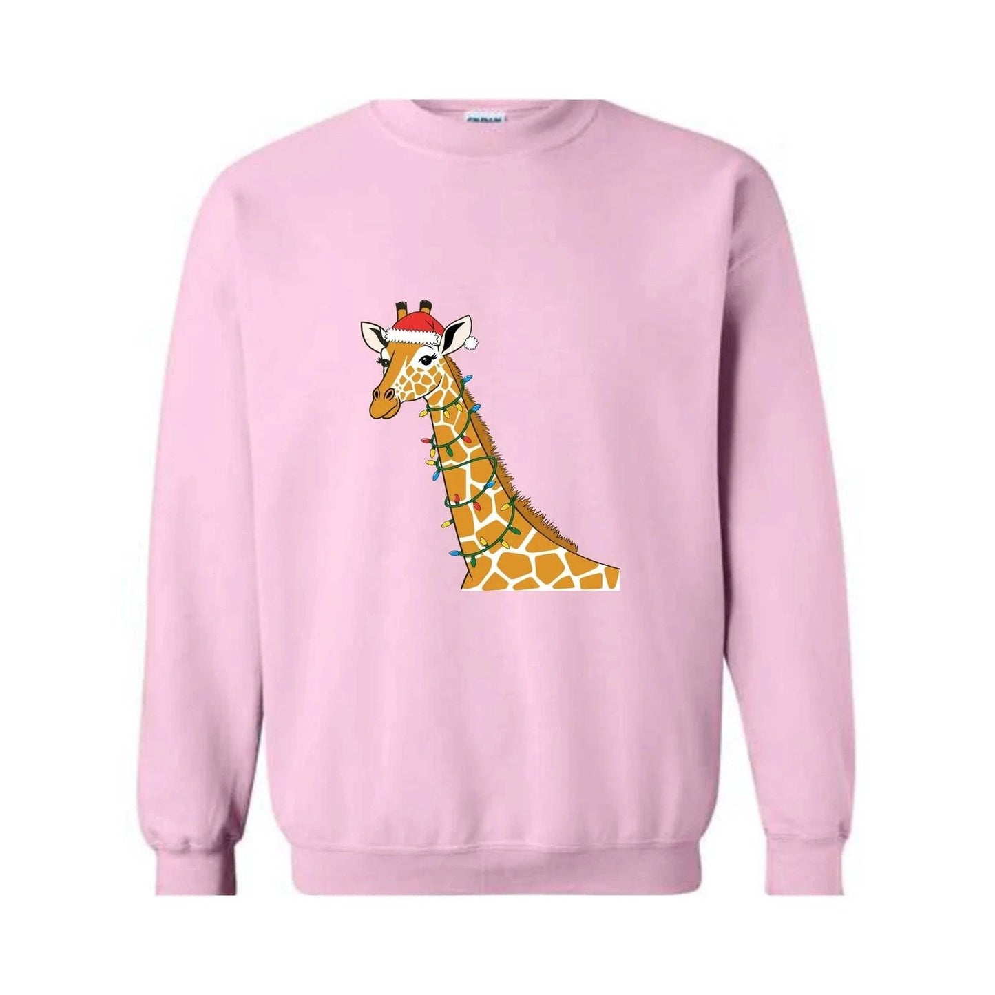 Giraffe Christmas Sweatshirt, Family Christmas Sweat, Christmas Lights Hoodie, C Unisex T-shirt, Sweatshirt, Hoodie, Long Sleeve Tee - T-Shirt, Sweatshirt, Hoodie