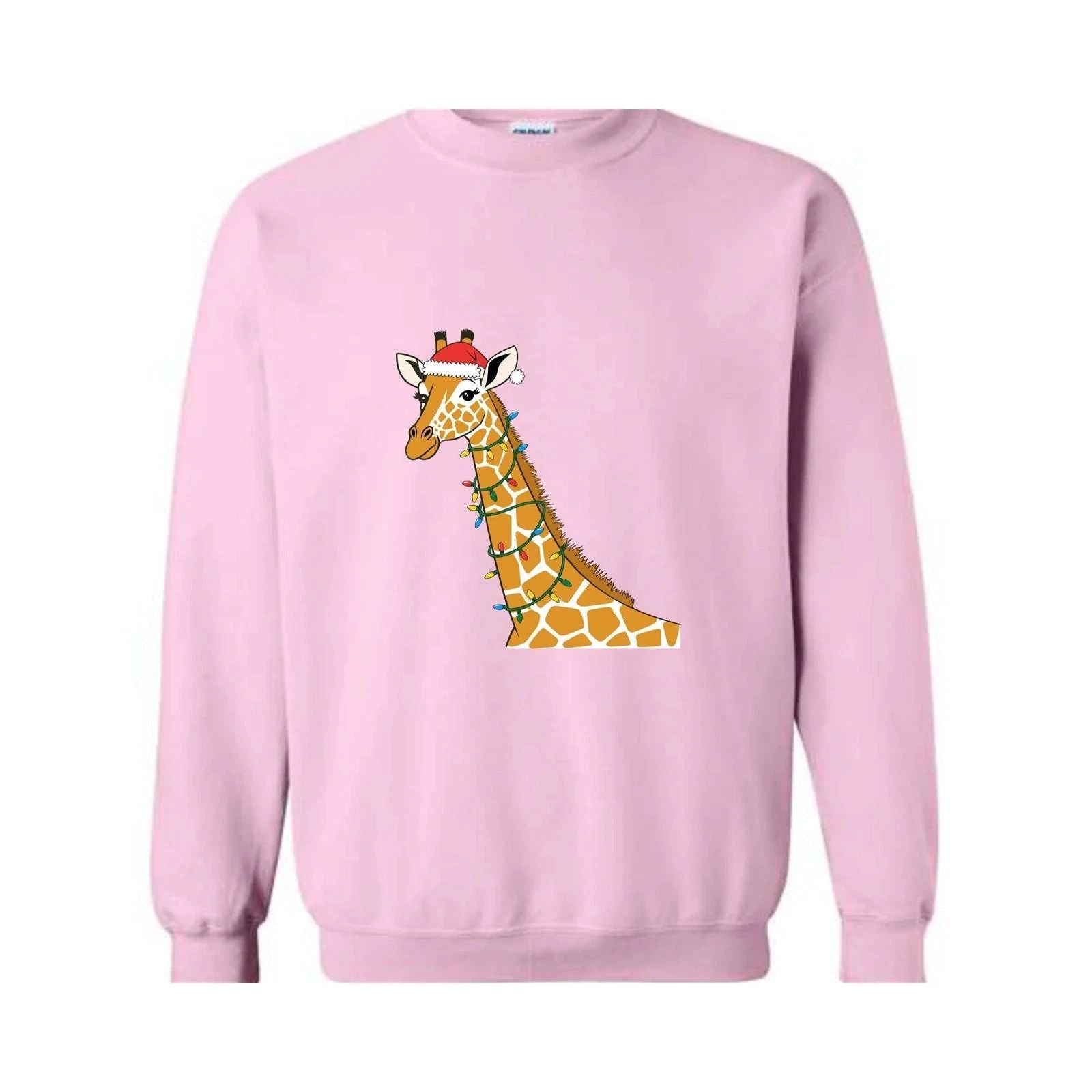 Giraffe Christmas Sweatshirt, Family Christmas Sweat, Christmas Lights Hoodie, C Unisex T-shirt, Sweatshirt, Hoodie, Long Sleeve Tee - T-Shirt, Sweatshirt, Hoodie