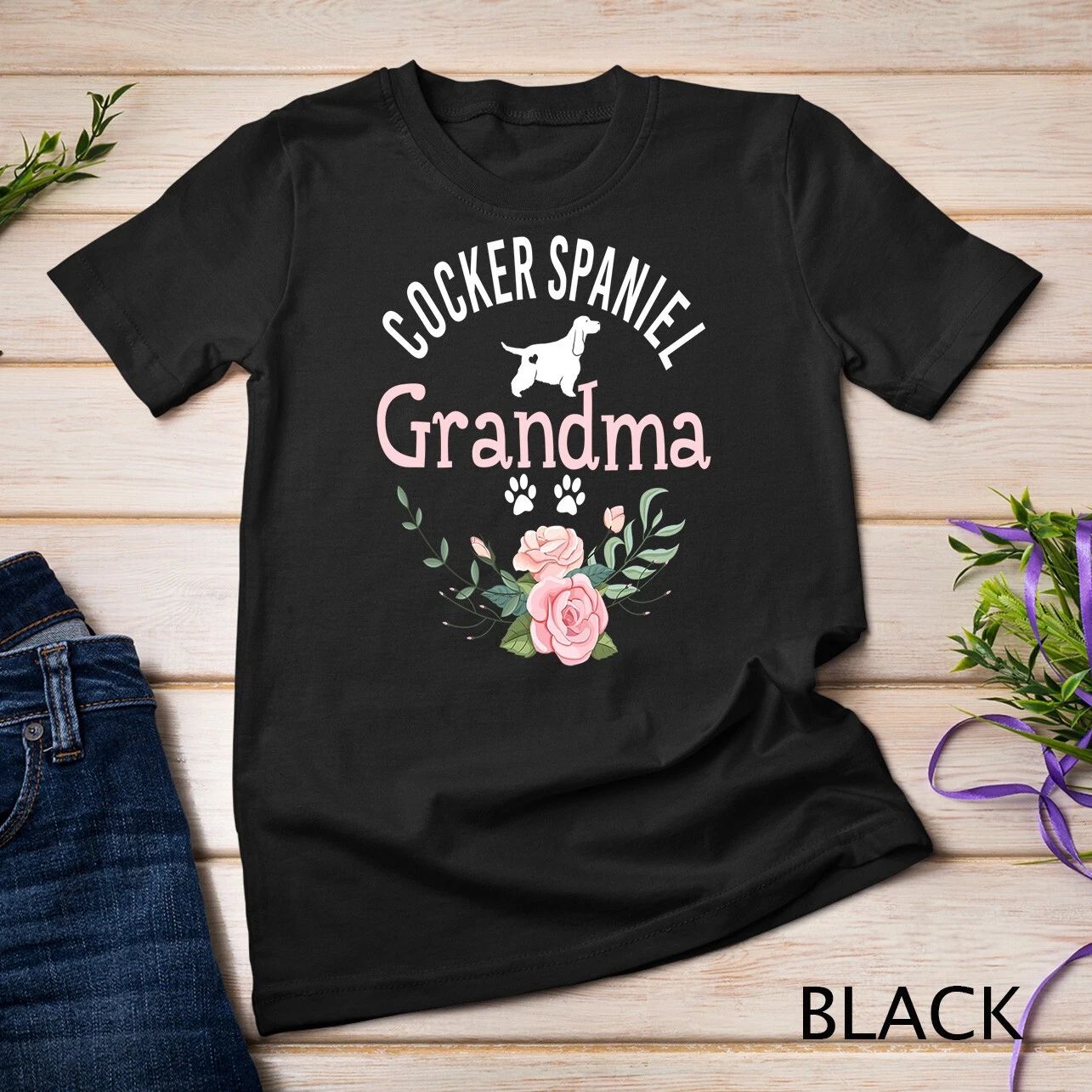 Cocker Spaniel Grandma Gifts Womens Cute Dog Lover Christmas Unisex T-shirt Unisex T-shirt, Sweatshirt, Hoodie, Long Sleeve Tee - T-Shirt, Sweatshirt, Hoodie