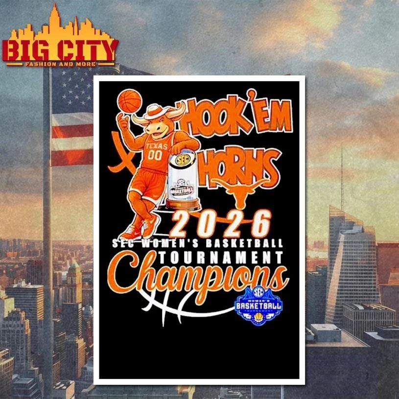 Texas Longhorns 2026 Sec Women's Basketball - Adult & Kids T-Shirts, Sweatshirts & Hoodies apparel design preview 4