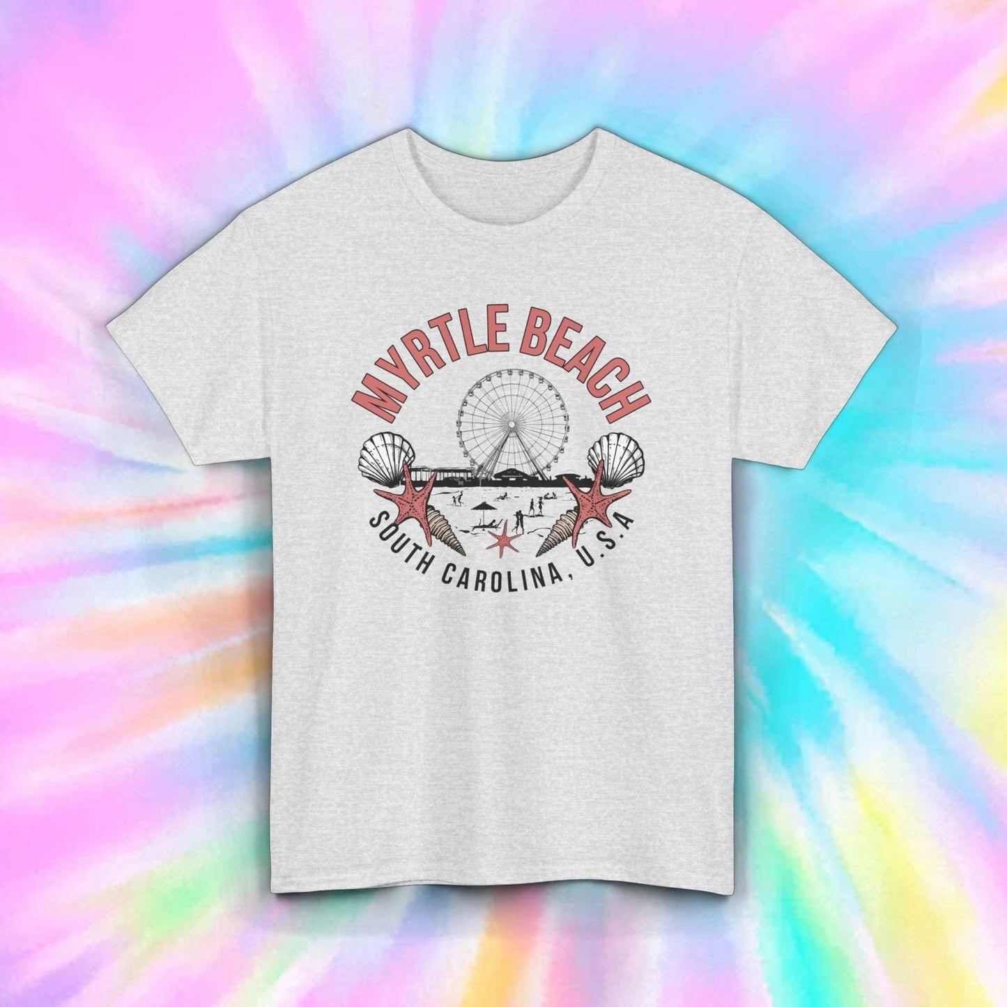 Myrtle Beach South Carolina T-Shirt | Ferris Wheel Graphic Tee | Beachwear Unisex T-shirt, Sweatshirt, Hoodie, Long Sleeve Tee - T-Shirt, Sweatshirt, Hoodie