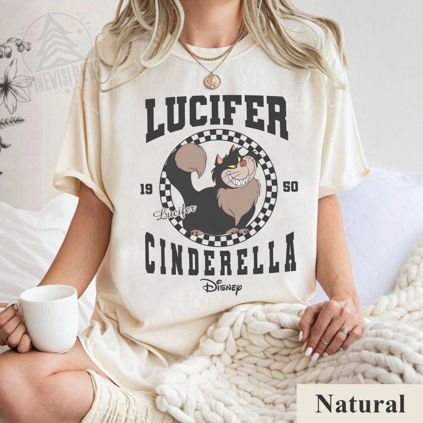 Lucifer Est Checkered Circle Shirt, Cat Lover T-shirt Unisex T-shirt, Sweatshirt, Hoodie, Long Sleeve Tee - T-Shirt, Sweatshirt, Hoodie