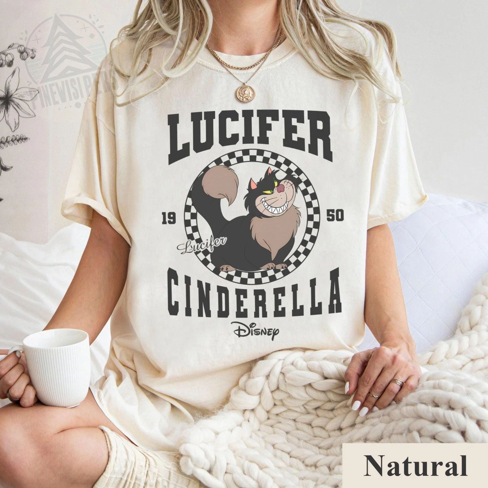 Lucifer Est Checkered Circle Shirt, Cat Lover T-shirt Unisex T-shirt, Sweatshirt, Hoodie, Long Sleeve Tee - T-Shirt, Sweatshirt, Hoodie