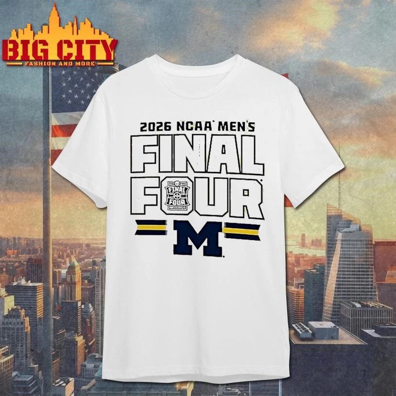 Michigan Wolverines 2026 Mens Basketball Final Four - Adult & Kids T-Shirts, Sweatshirts & Hoodies apparel design preview 1