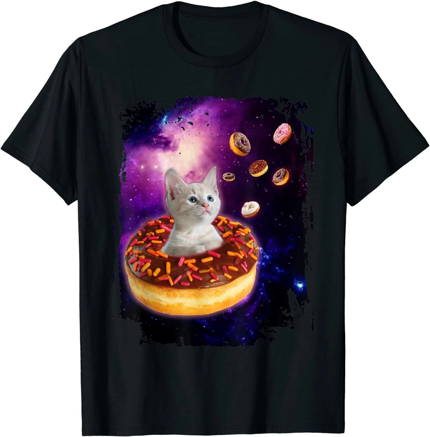 New Limited Funny Cute Cat Donut Premium Gift Idea Tee T-Shirt Unisex T-shirt, Sweatshirt, Hoodie, Long Sleeve Tee - T-Shirt, Sweatshirt, Hoodie