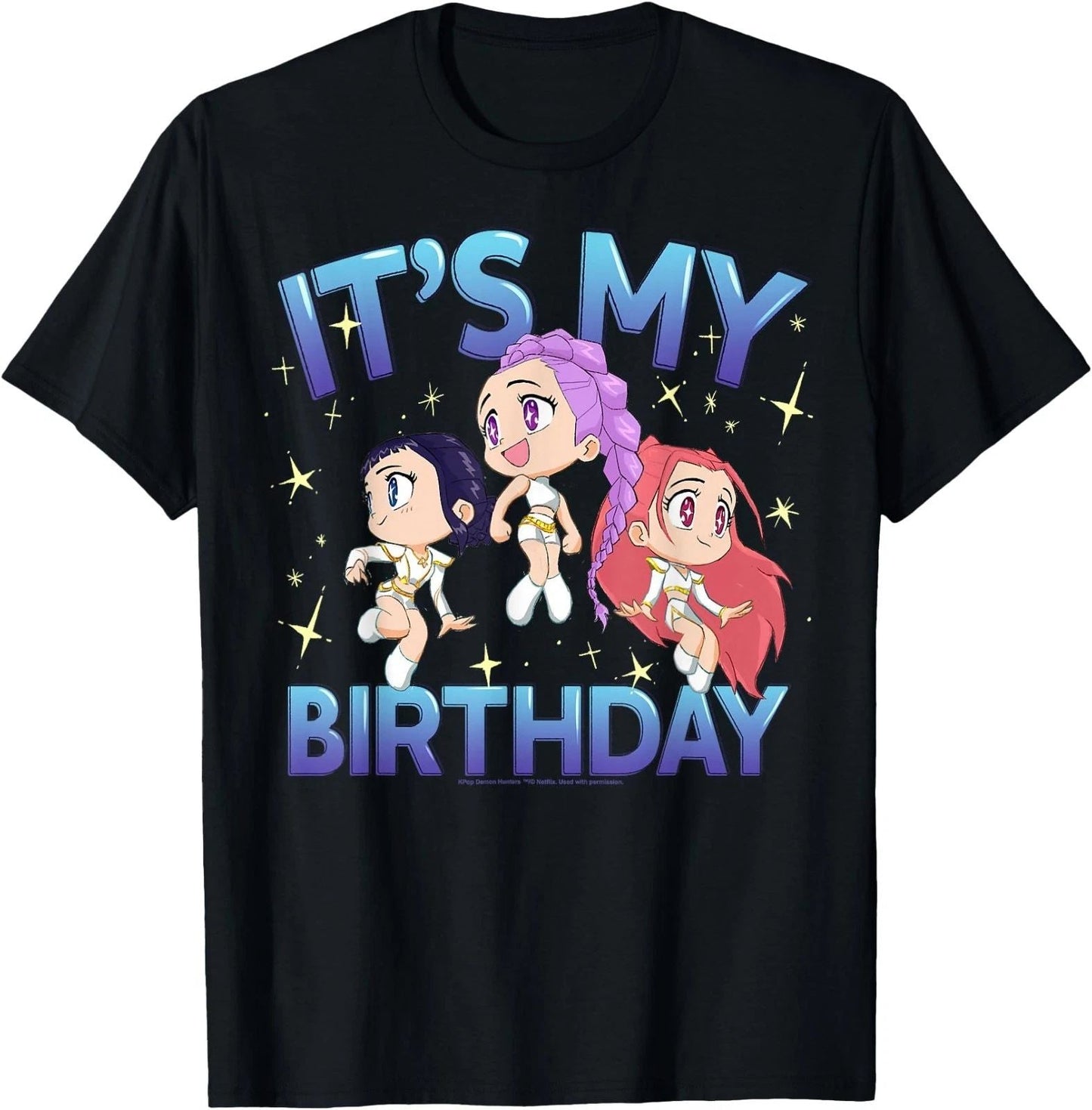 Kpop Demon Hunters It's My Birthday Cute Chibi Group Shot T-Shirt Unisex T-shirt, Sweatshirt, Hoodie, Long Sleeve Tee - T-Shirt, Sweatshirt, Hoodie