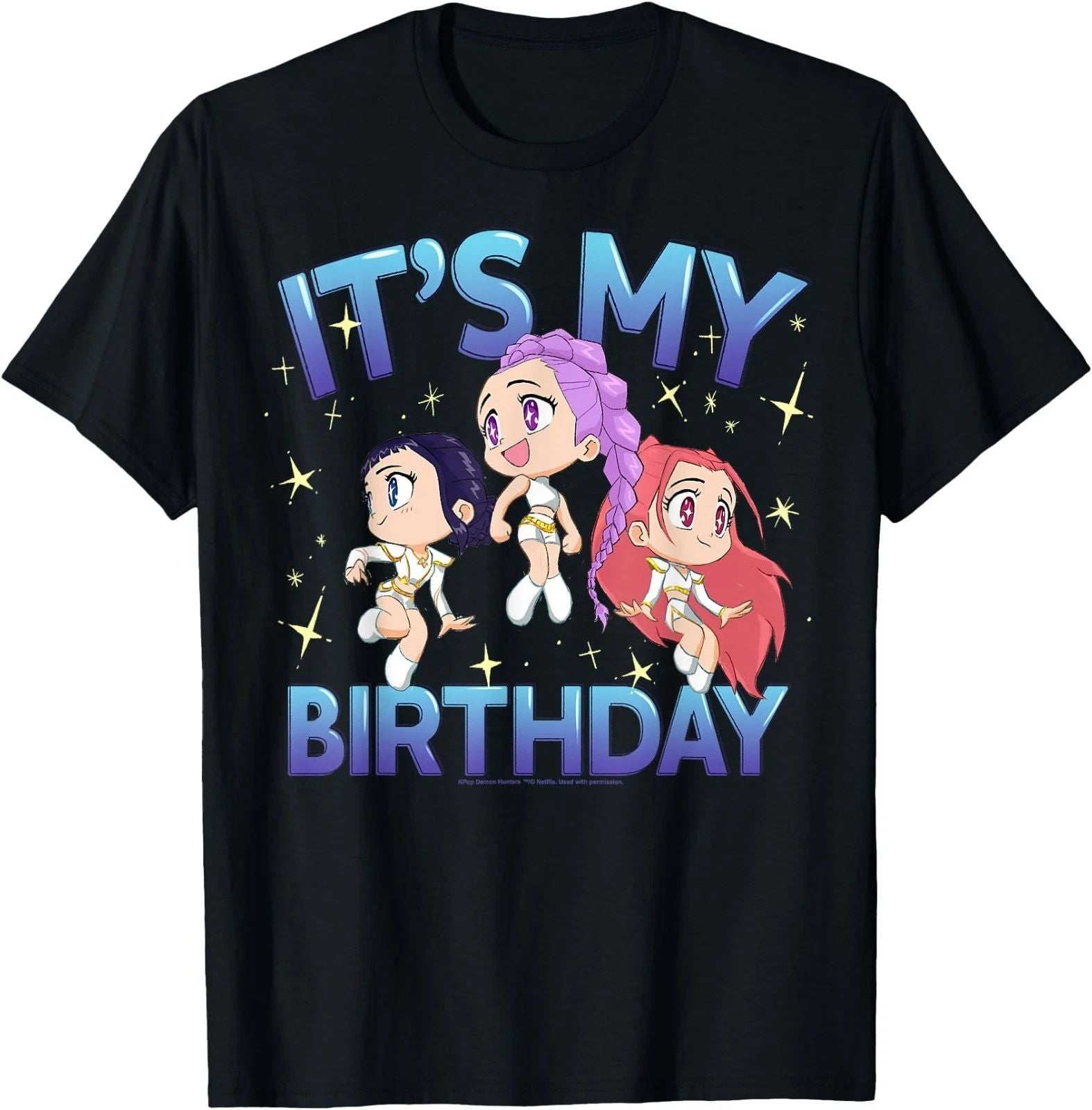 Kpop Demon Hunters It's My Birthday Cute Chibi Group Shot T-Shirt Unisex T-shirt, Sweatshirt, Hoodie, Long Sleeve Tee - T-Shirt, Sweatshirt, Hoodie
