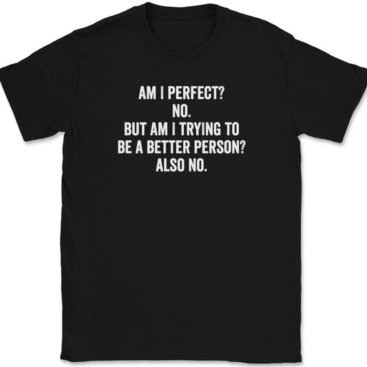 Am I Perfect No T-Shirt Tee Funny Sarcastic Humor Novelty Gift Unisex T-shirt, Sweatshirt, Hoodie, Long Sleeve Tee - T-Shirt, Sweatshirt, Hoodie