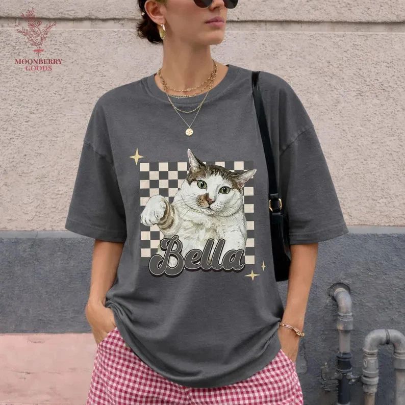 Custom Pet Portrait Photo Comfort Tee Personalized Dog Cat Lover Shirt Unisex T-shirt, Sweatshirt, Hoodie, Long Sleeve Tee - T-Shirt, Sweatshirt, Hoodie