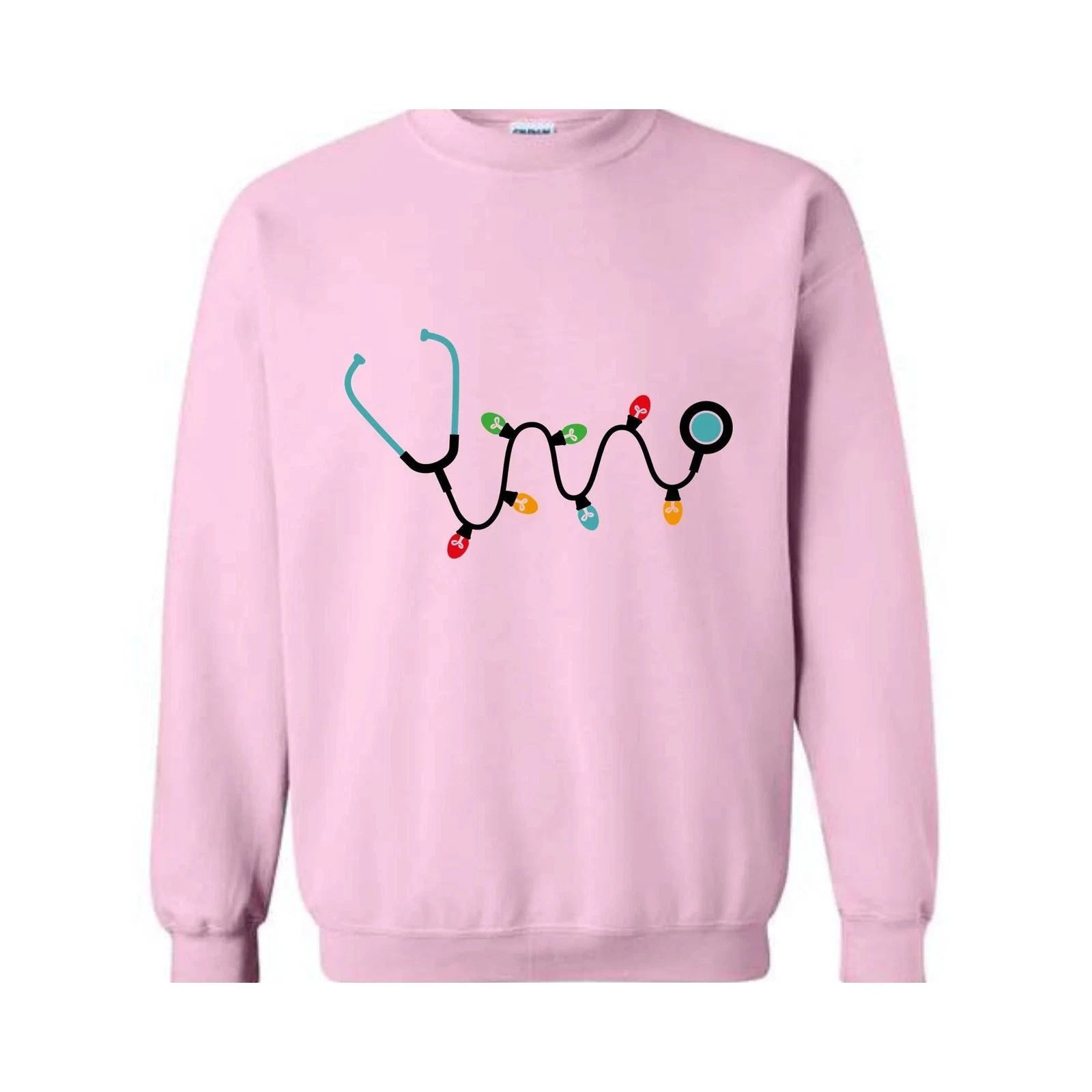 Christmas Stethoscope Sweatshirt, Nursing Sweatshirt, Cute Christmas Sweater, Ch Unisex T-shirt, Sweatshirt, Hoodie, Long Sleeve Tee - T-Shirt, Sweatshirt, Hoodie