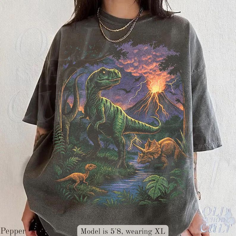 Vintage Dinosaur Comfort Tee Shirt Men Women Prehistoric Graphic Gift Unisex T-shirt, Sweatshirt, Hoodie, Long Sleeve Tee - T-Shirt, Sweatshirt, Hoodie