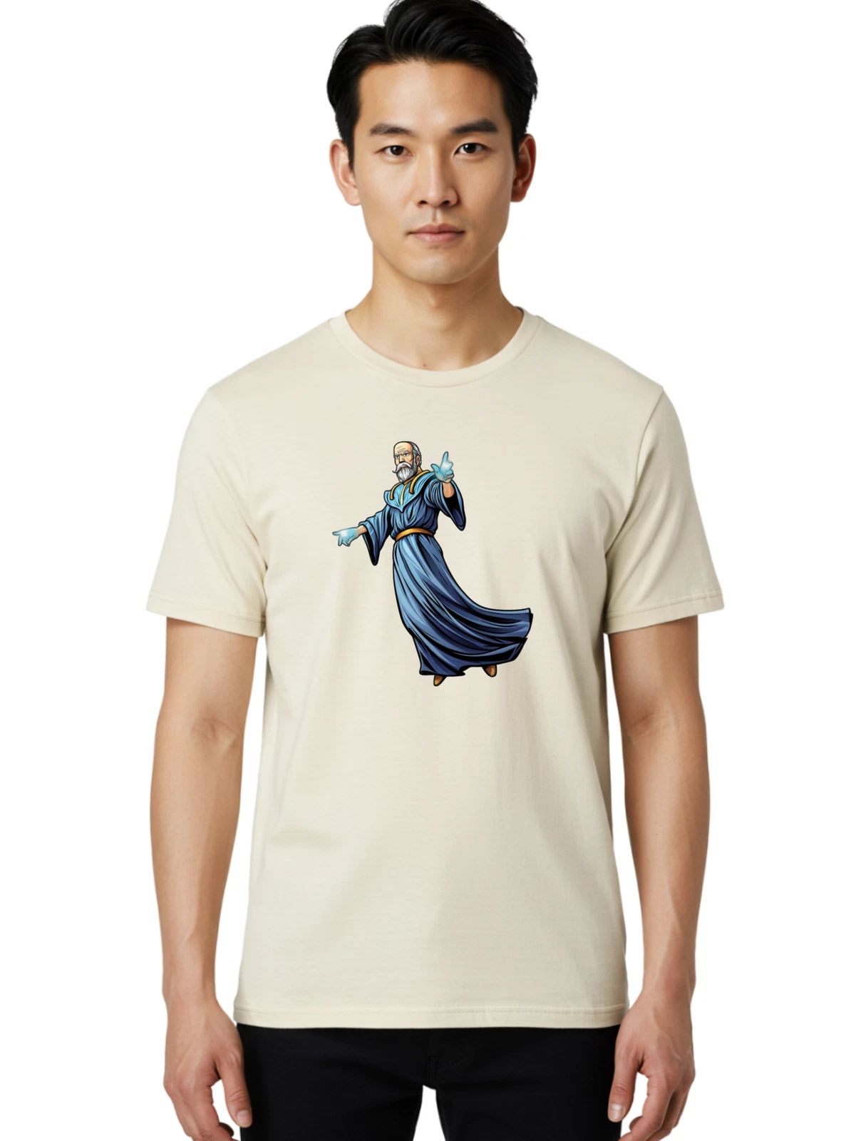 Old-Bearded-Wizard Mens Graphic Tee, 100% Cotton, Casual Summer Wear Unisex T-shirt, Sweatshirt, Hoodie, Long Sleeve Tee - T-Shirt, Sweatshirt, Hoodie