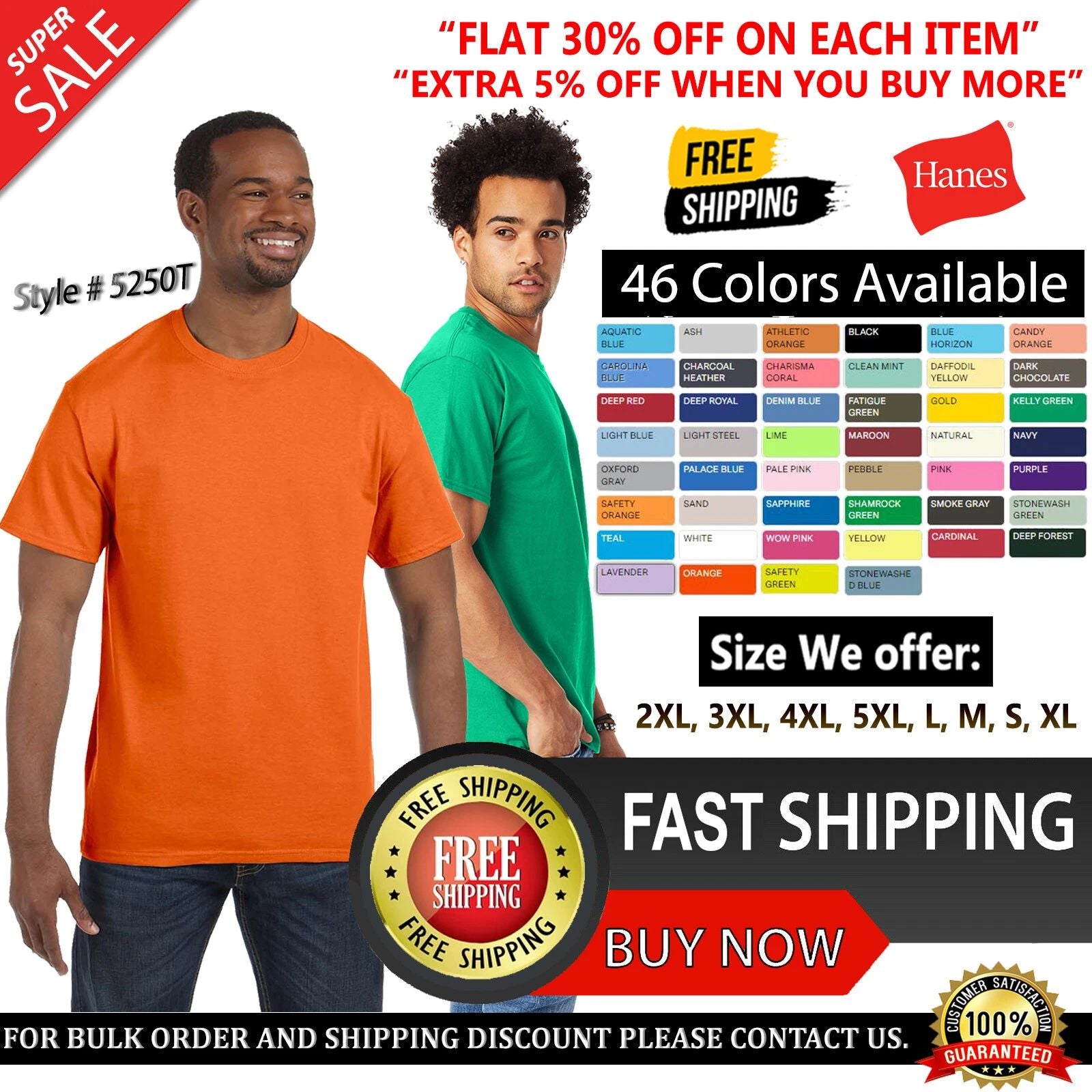 Hanes Mens 100% Cotton Authentic-T T-Shirt Crew Neck T Shirt - 5250T S-2XL Unisex T-shirt, Sweatshirt, Hoodie, Long Sleeve Tee - T-Shirt, Sweatshirt, Hoodie