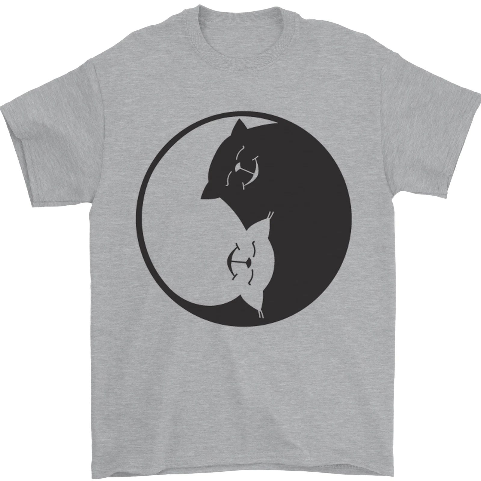 Yin Yang Cat Lover Funny Kitten Pet Mens T-Shirt 100% Cotton Unisex T-shirt, Sweatshirt, Hoodie, Long Sleeve Tee - T-Shirt, Sweatshirt, Hoodie