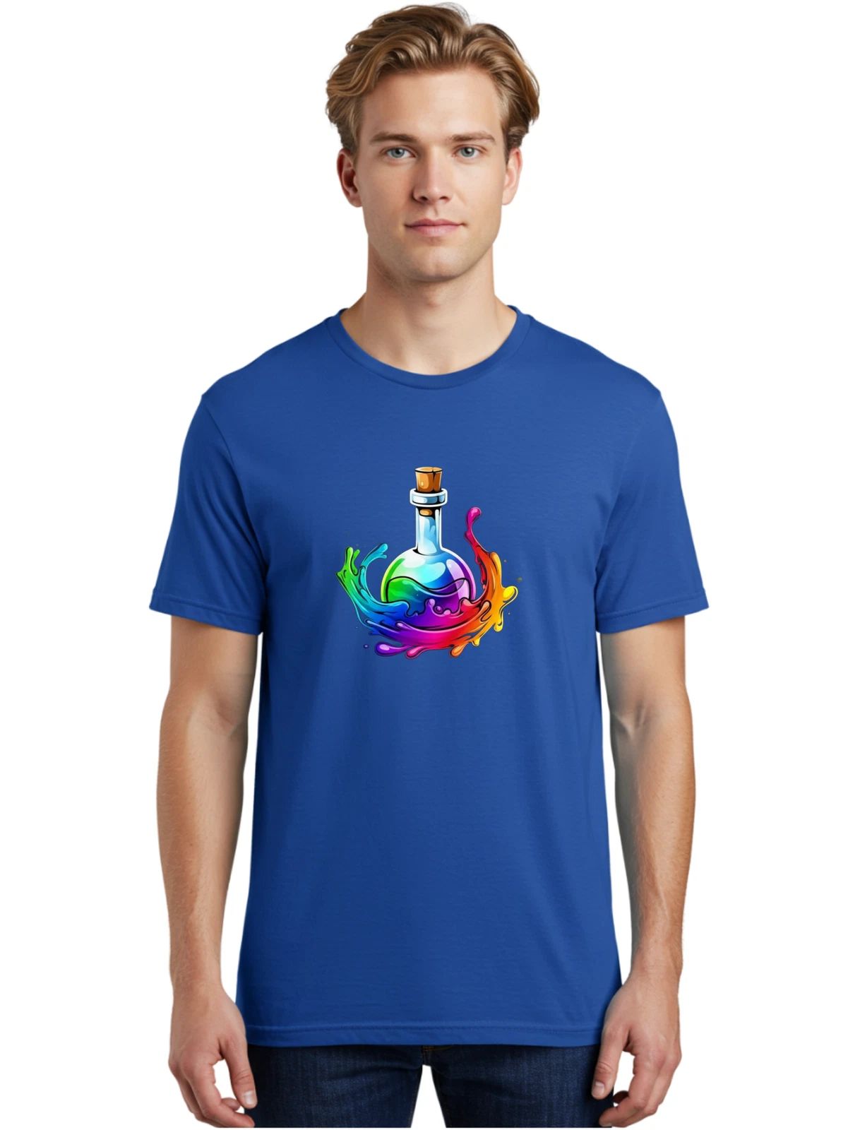 Potion-Bottle-6 Mens Graphic Tee, 100% Cotton, Casual Summer Wear Unisex T-shirt, Sweatshirt, Hoodie, Long Sleeve Tee - T-Shirt, Sweatshirt, Hoodie