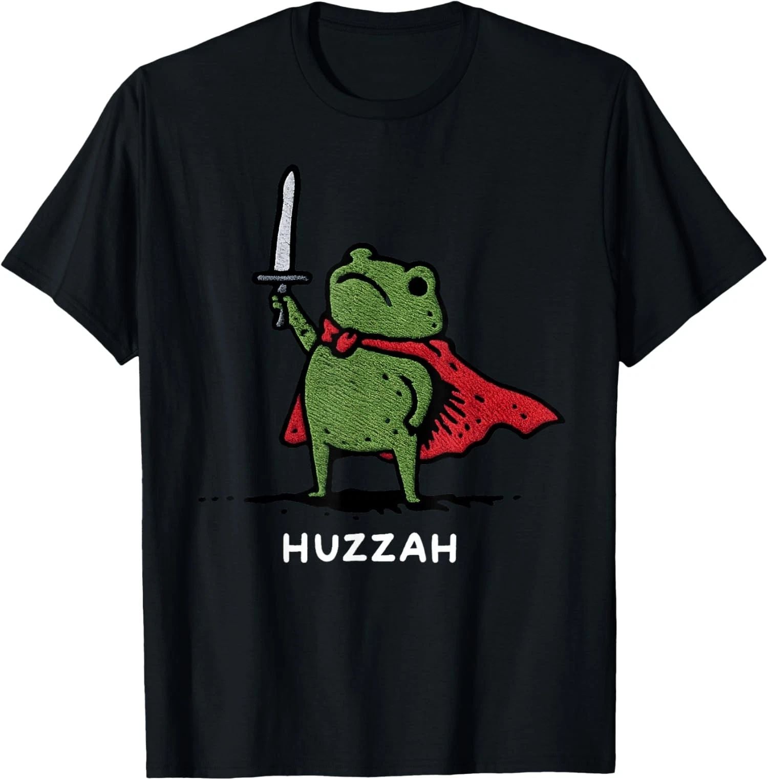 Huzzah Frog Knight Funny Sword Meme Quote Unisex T-Shirt Unisex T-shirt, Sweatshirt, Hoodie, Long Sleeve Tee - T-Shirt, Sweatshirt, Hoodie