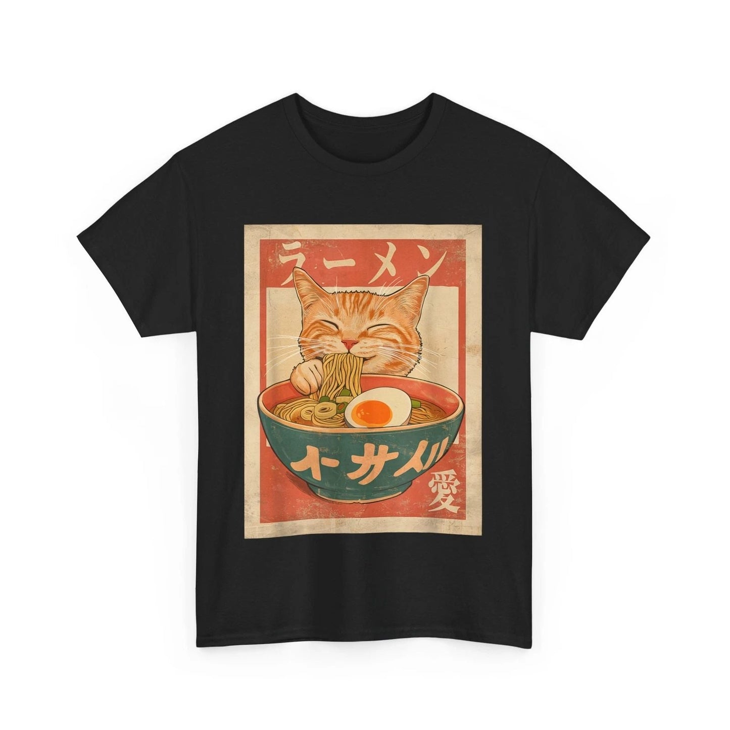 HOT Cat Ramen Funny Japanese Vintage Graphic Tee Kawaii Anime T-Shirt Unisex T-shirt, Sweatshirt, Hoodie, Long Sleeve Tee - T-Shirt, Sweatshirt, Hoodie