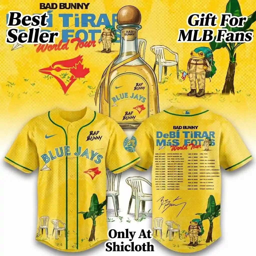 Bad Bunny DeBí Tirar Más Fotos World Tour x MLB Teams 2026 Baseball Jersey baseball jersey product view 4
