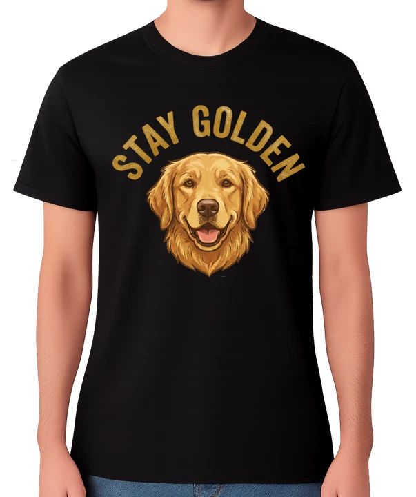 Stay Golden T-Shirt Golden Retriever Dog Lover Graphic Gift Unisex Tee Unisex T-shirt, Sweatshirt, Hoodie, Long Sleeve Tee - T-Shirt, Sweatshirt, Hoodie