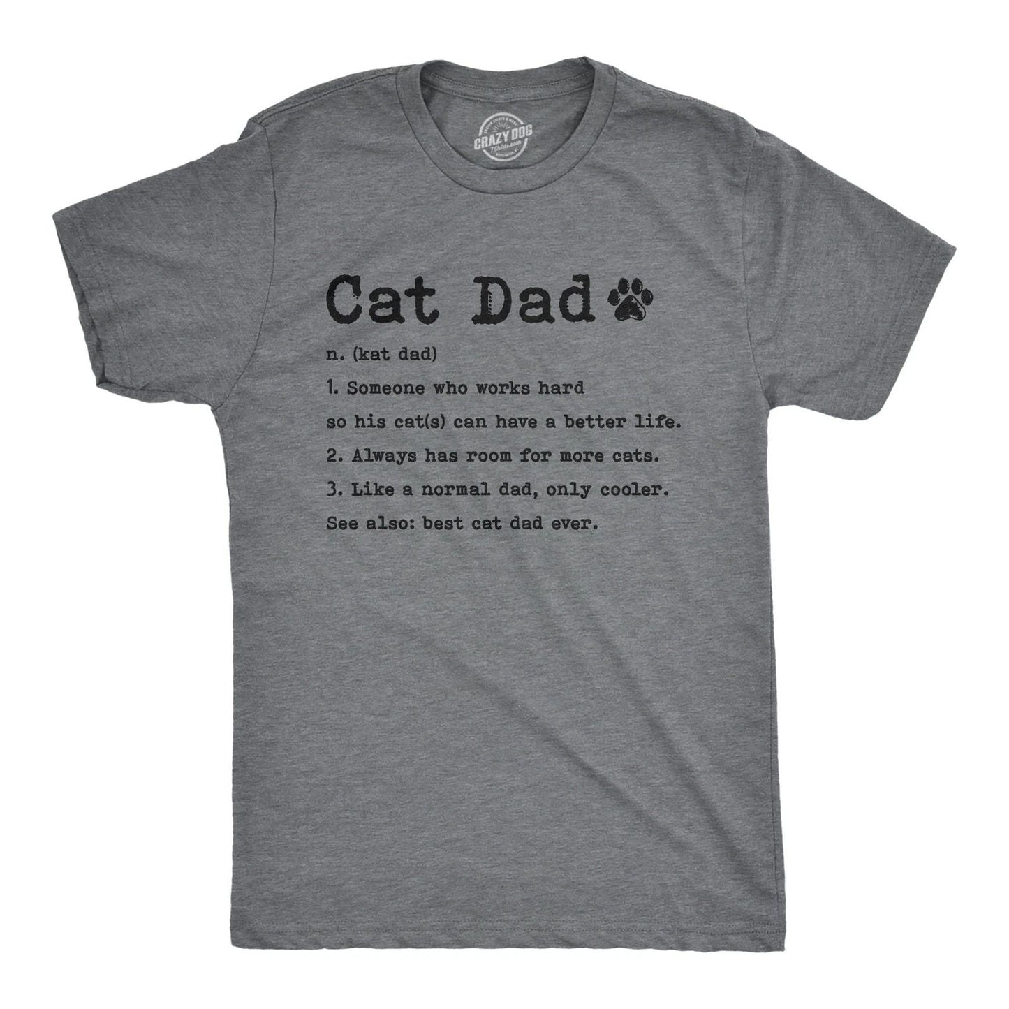 Mens Cat Dad Definition T Shirt Funny Father's Day Pet Kitty Animal Lover Unisex T-shirt, Sweatshirt, Hoodie, Long Sleeve Tee - T-Shirt, Sweatshirt, Hoodie