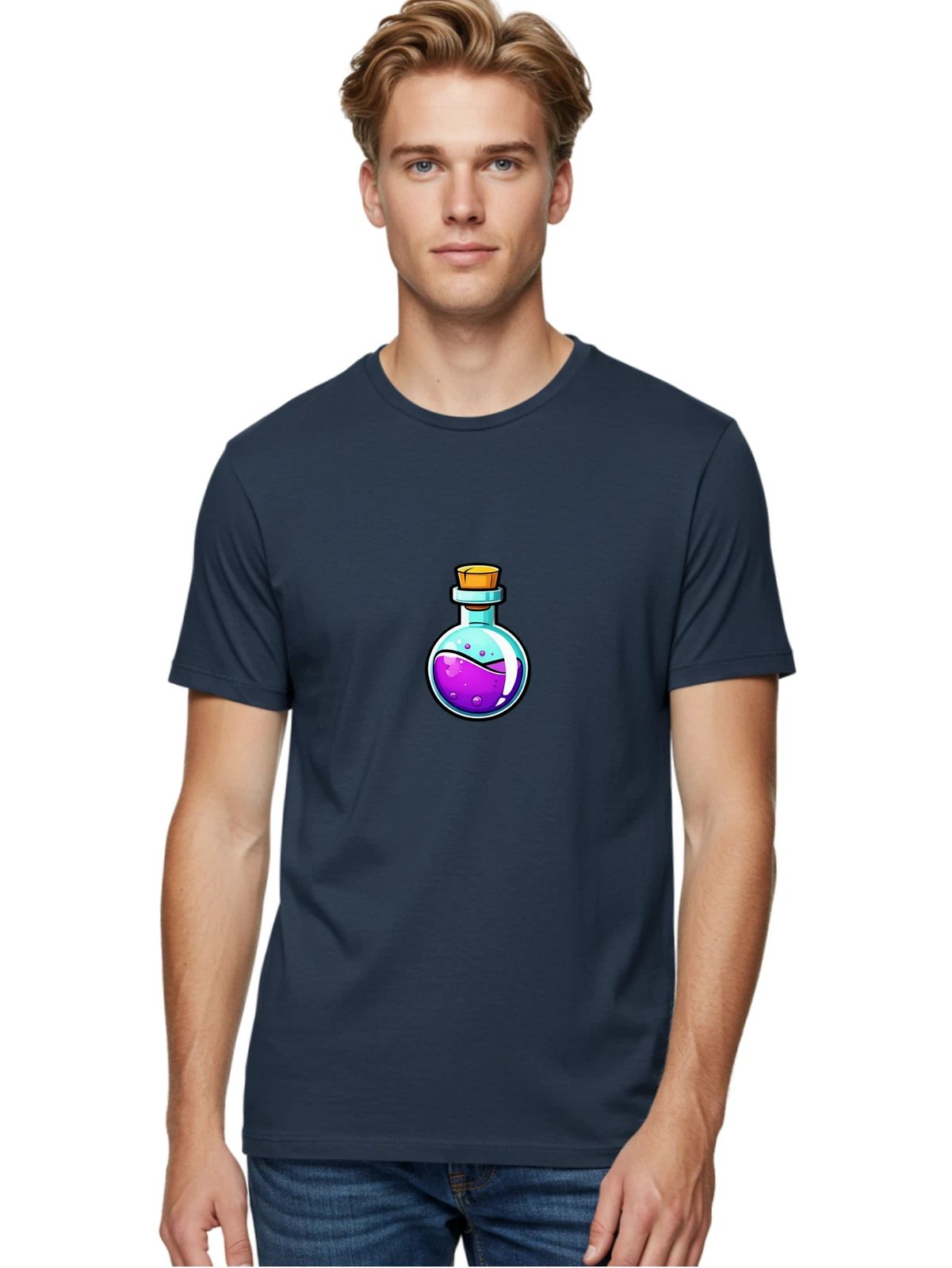 Potion-Bottle-7 Mens Graphic Tee, 100% Cotton, Casual Summer Wear Unisex T-shirt, Sweatshirt, Hoodie, Long Sleeve Tee - T-Shirt, Sweatshirt, Hoodie