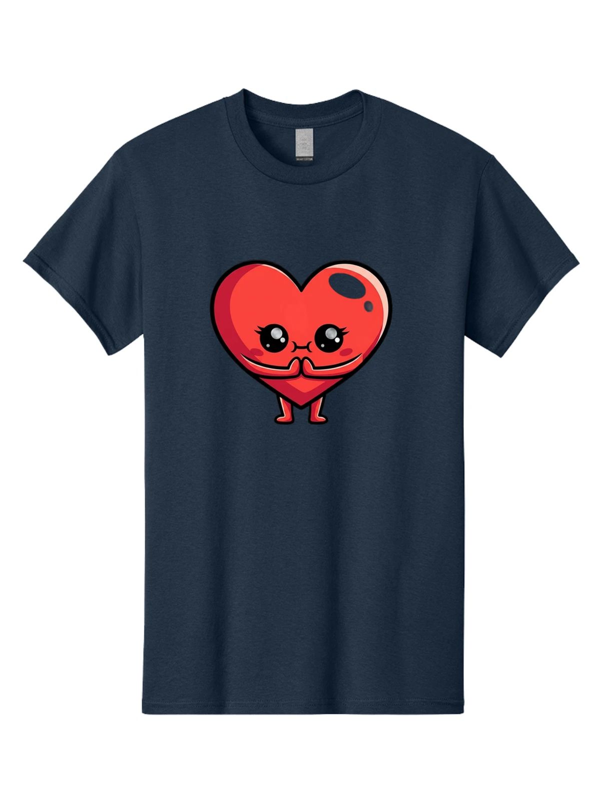 Kawaii-Heart Mens Graphic Tee, 100% Cotton, Casual Summer Wear Unisex T-shirt, Sweatshirt, Hoodie, Long Sleeve Tee - T-Shirt, Sweatshirt, Hoodie