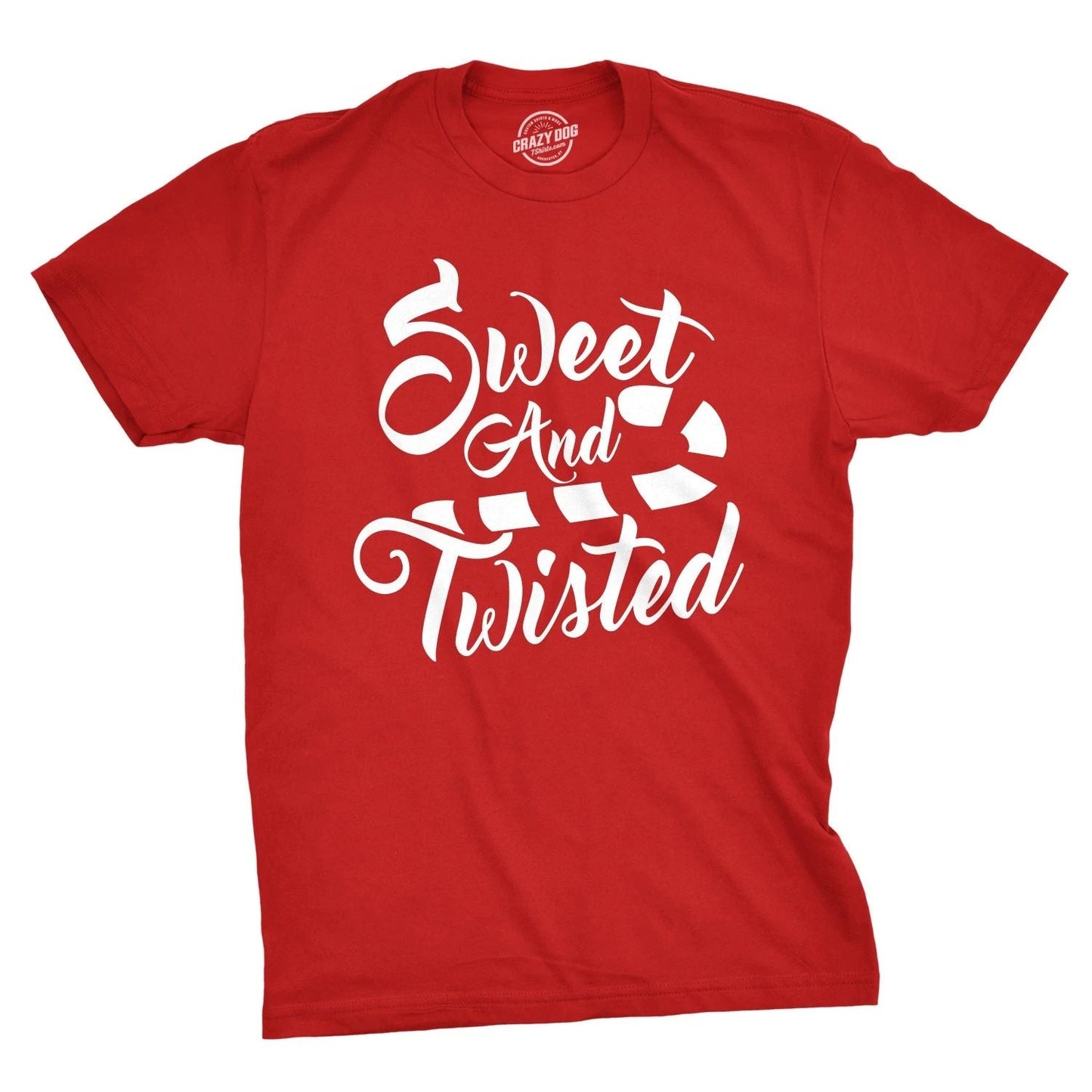 Mens Sweet and Twisted T Shirt Cute Funny Candycane Christmas Tee for Guys Unisex T-shirt, Sweatshirt, Hoodie, Long Sleeve Tee - T-Shirt, Sweatshirt, Hoodie