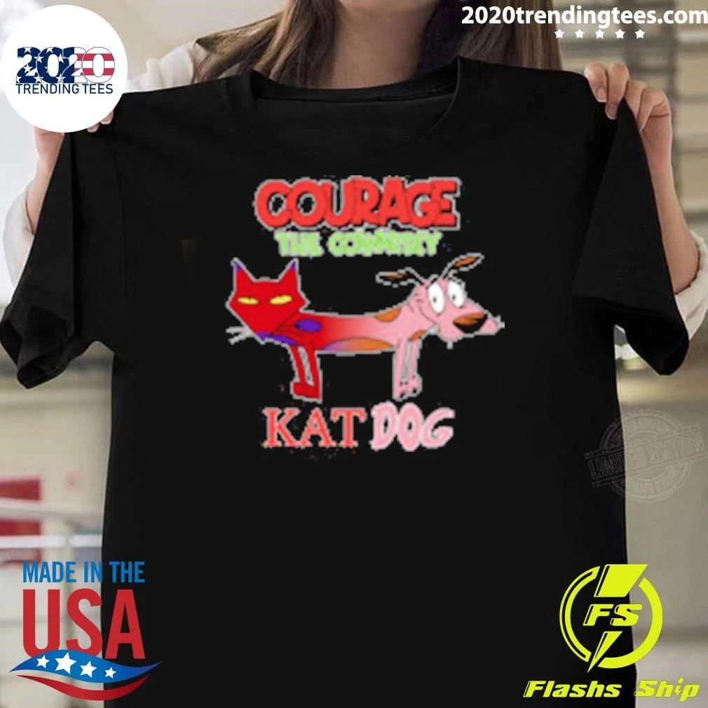 Courage The Cowardly Kat Dog Shirt Unisex T-shirt, Sweatshirt, Hoodie, Long Sleeve Tee - T-Shirt, Sweatshirt, Hoodie