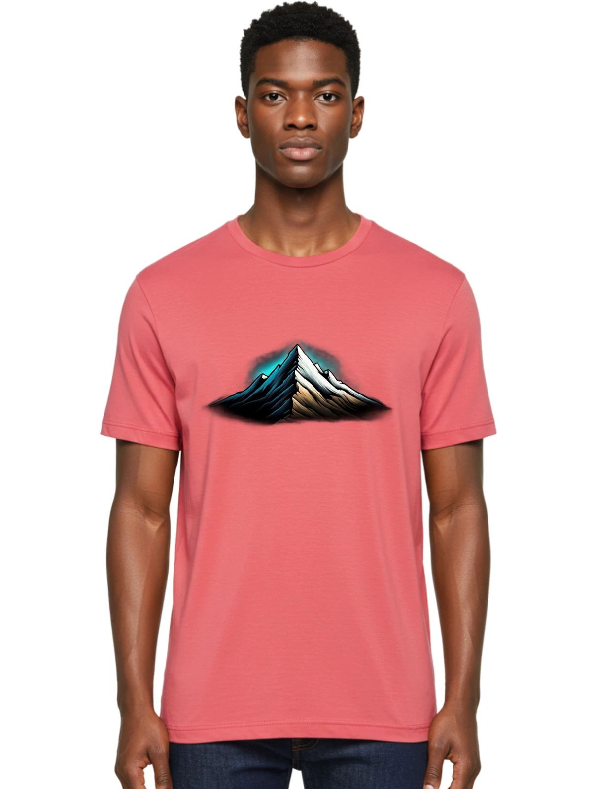 Mountain-Peak-14 Mens Graphic Tee, 100% Cotton, Casual Summer Wear Unisex T-shirt, Sweatshirt, Hoodie, Long Sleeve Tee - T-Shirt, Sweatshirt, Hoodie