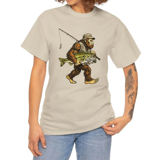 Bass Bigfoot Fisherman River Fishing Sasquatch Fish Lovers T-Shirt Unisex T-shirt, Sweatshirt, Hoodie, Long Sleeve Tee - T-Shirt, Sweatshirt, Hoodie