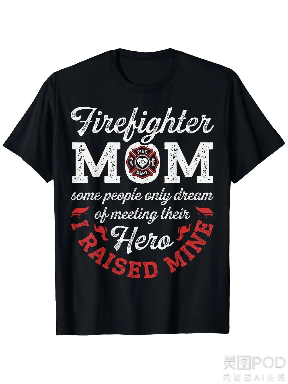 Firefighter Mom Thin Red Line T-Shirt - 100% Cotton Fire Fighting Shirt Unisex T-shirt, Sweatshirt, Hoodie, Long Sleeve Tee - T-Shirt, Sweatshirt, Hoodie