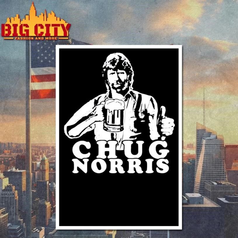Chug Norris Cool Drinking Beer Graphic - Adult & Kids T-Shirts, Sweatshirts & Hoodies apparel design preview 4