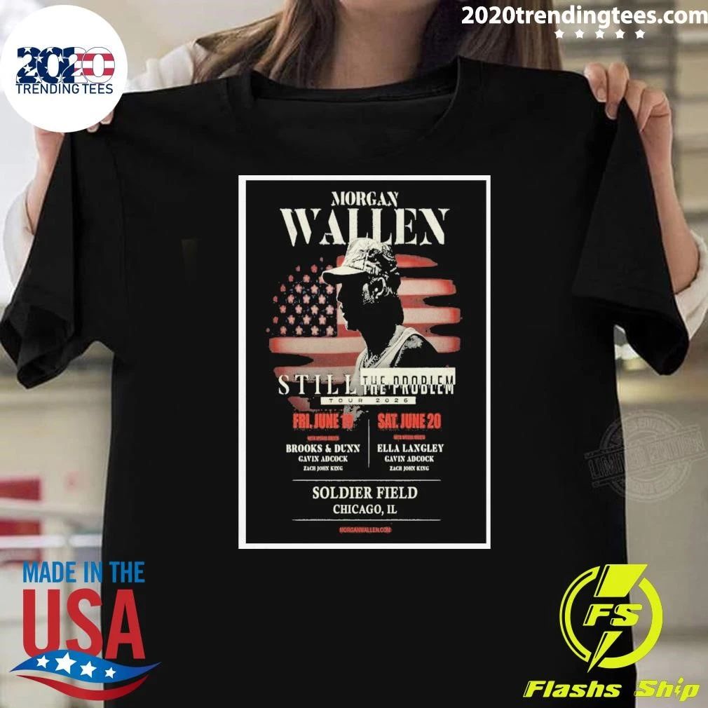 Morgan Wallen June 19- 20, 2026 Soldier Field, Chicago, IL Shirt Unisex T-shirt, Sweatshirt, Hoodie, Long Sleeve Tee - T-Shirt, Sweatshirt, Hoodie