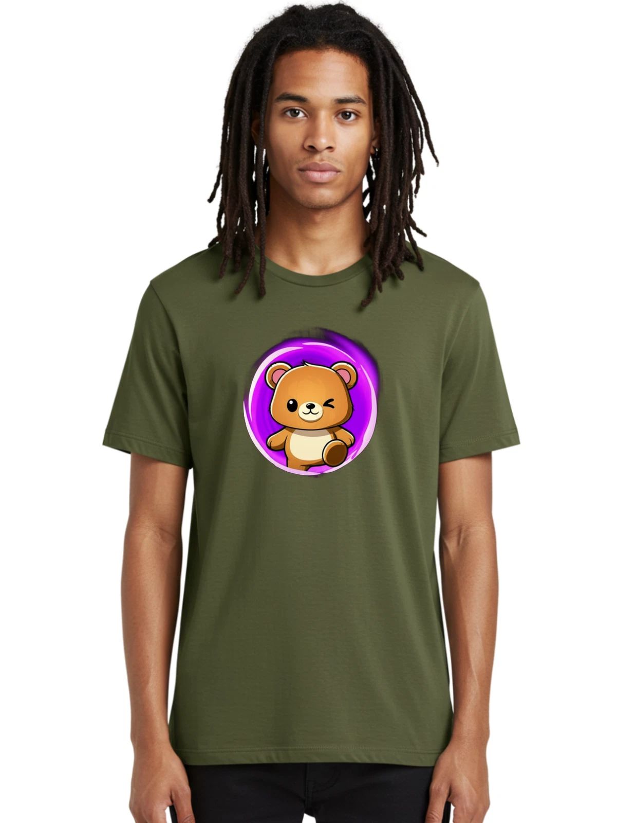 Kawaii-Bear-Icon Mens Graphic Tee, 100% Cotton, Casual Summer Wear Unisex T-shirt, Sweatshirt, Hoodie, Long Sleeve Tee - T-Shirt, Sweatshirt, Hoodie