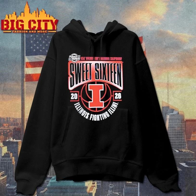 Illinois Fighting Illini Men's Basketball 2026 NCAA - Adult & Kids T-Shirts, Sweatshirts & Hoodies apparel design preview 2