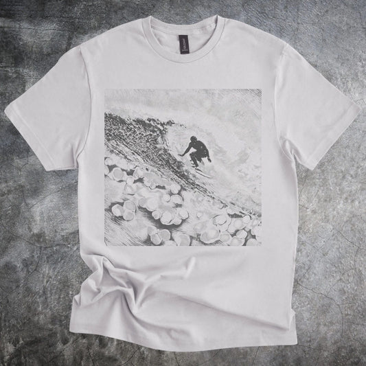 Aerial Landscape Black and White Graphic Tee Modern Abstract Art Unisex T-shirt, Sweatshirt, Hoodie, Long Sleeve Tee - T-Shirt, Sweatshirt, Hoodie