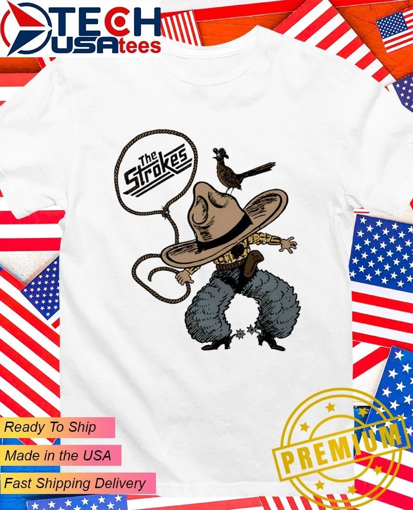 The Strokes illustrated cowboy shirt Unisex T-shirt, Sweatshirt, Hoodie, Long Sleeve Tee - T-Shirt, Sweatshirt, Hoodie