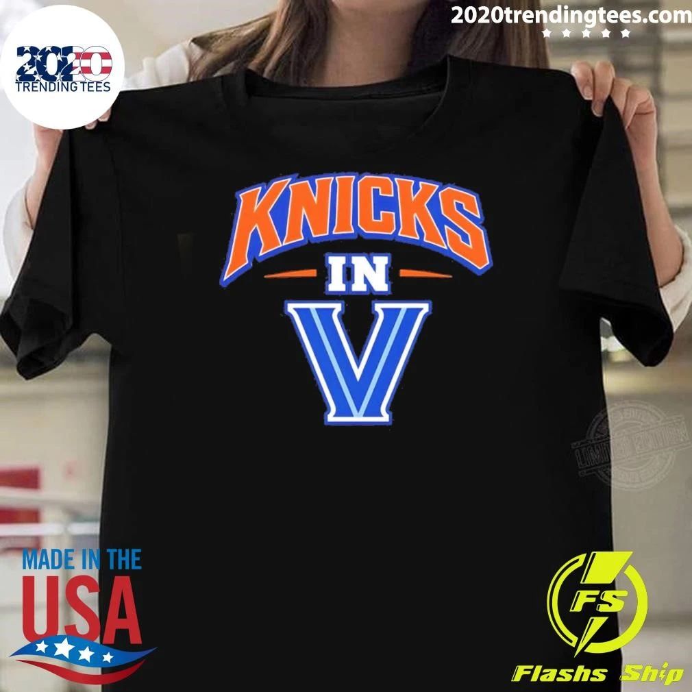 Knicks In 5 V Logo Nova Knicks Shirt Unisex T-shirt, Sweatshirt, Hoodie, Long Sleeve Tee - T-Shirt, Sweatshirt, Hoodie