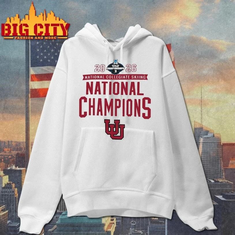 Utah Utes 2026 NCAA Skiing National Champions College - Adult & Kids T-Shirts, Sweatshirts & Hoodies apparel design preview 2
