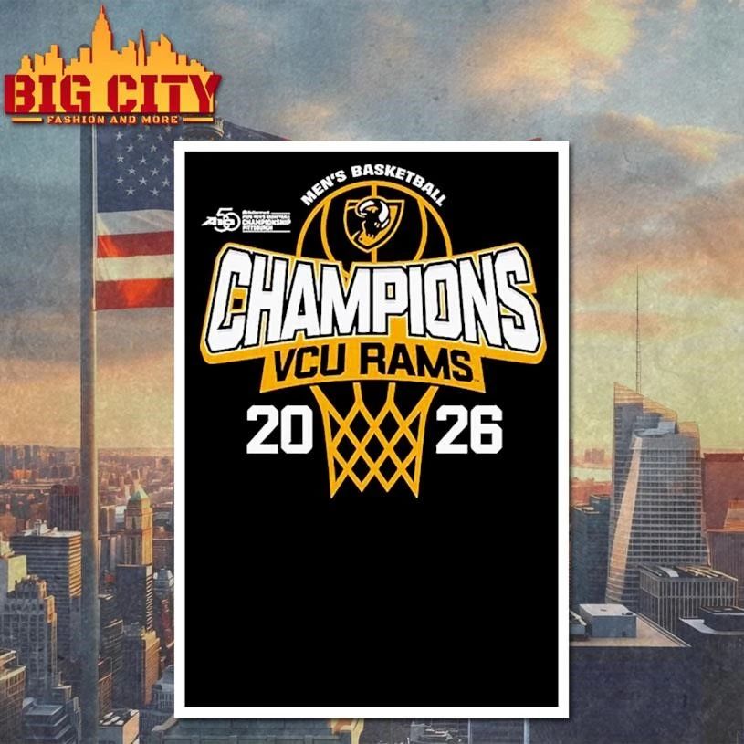 VCU Rams 2026 A-10 Men's Basketball Tournament - Adult & Kids T-Shirts, Sweatshirts & Hoodies apparel design preview 4