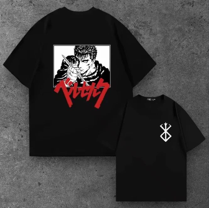 Mens Dark Swordsman Oversized T Shirt Black Anime Grunge Aesthetic S-2XL Unisex T-shirt, Sweatshirt, Hoodie, Long Sleeve Tee - T-Shirt, Sweatshirt, Hoodie