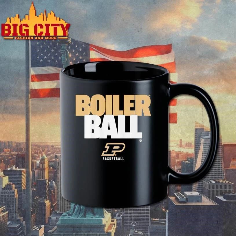 Boiler Ball Text Stack P Basketball Graphic - Adult & Kids T-Shirts, Sweatshirts & Hoodies apparel design preview 3