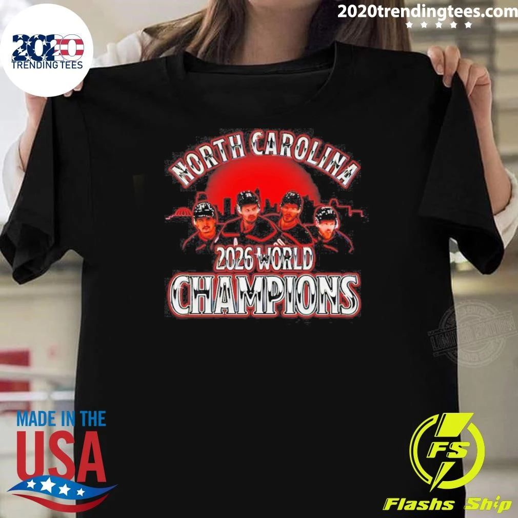 Carolina Hurricanes Hockey Players North Carolina 2026 World Champions Peace Shirt Unisex T-shirt, Sweatshirt, Hoodie, Long Sleeve Tee - T-Shirt, Sweatshirt, Hoodie