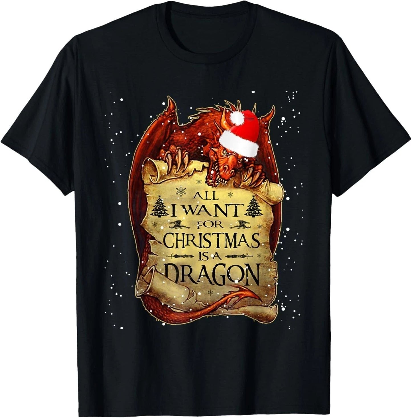 Cute Anime Christmas - All I Want For Christmas is a Dragon T-Shirt,Hoodie,Sweat Unisex T-shirt, Sweatshirt, Hoodie, Long Sleeve Tee - T-Shirt, Sweatshirt, Hoodie