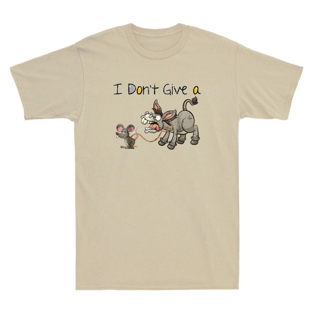 I Don't Give A Rats Ass Funny Mouse Walking Donkey Pattern Vintage Men's T-Shirt Unisex T-shirt, Sweatshirt, Hoodie, Long Sleeve Tee - T-Shirt, Sweatshirt, Hoodie