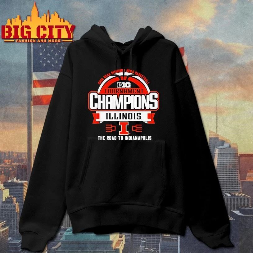 Illinois 2026 NCAA Men's Champions Tournament Logo - Adult & Kids T-Shirts, Sweatshirts & Hoodies apparel design preview 2