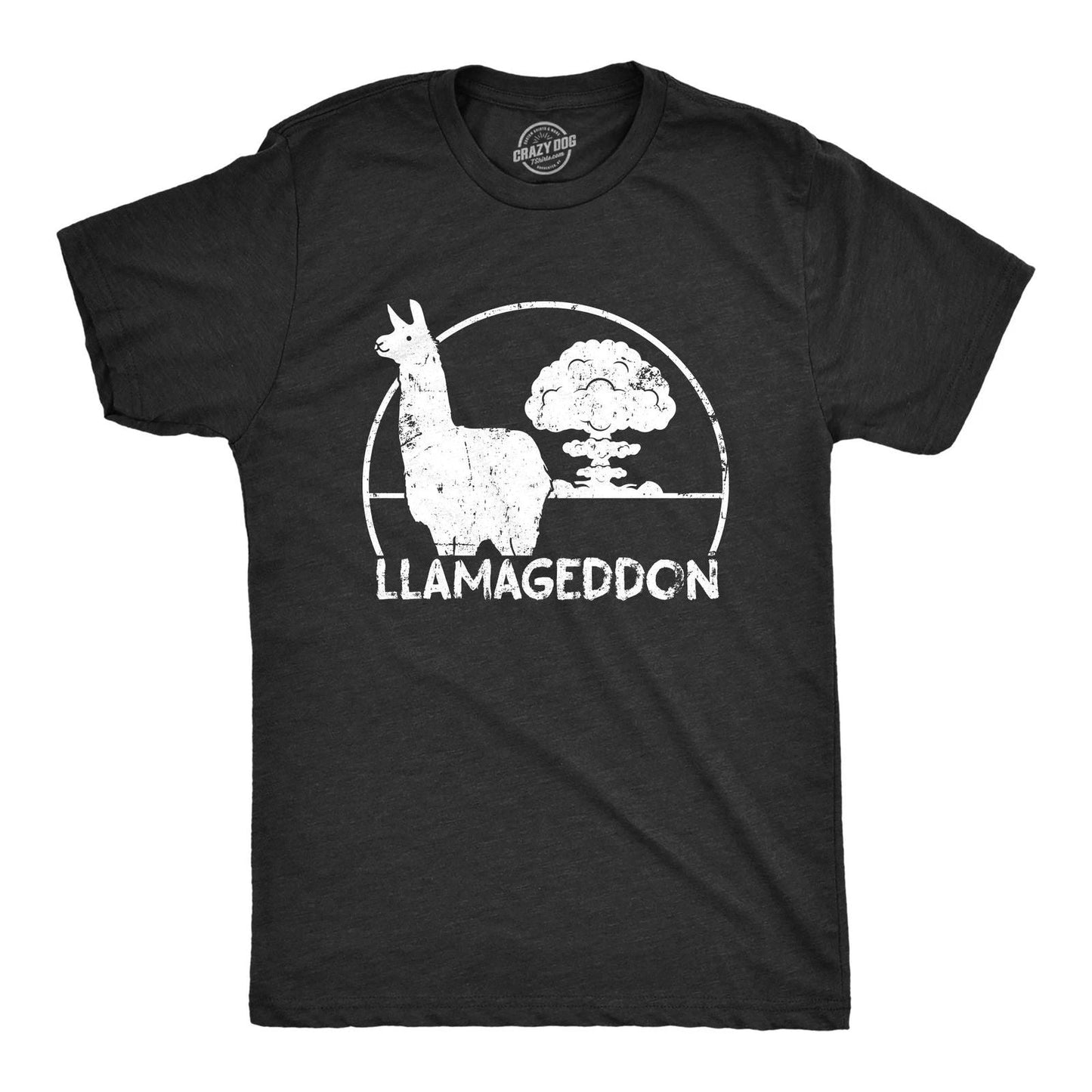 Mens Llamageddon T Shirt Funny Sarcastic Dooms Day Llama Explosion Graphic Tee Unisex T-shirt, Sweatshirt, Hoodie, Long Sleeve Tee - T-Shirt, Sweatshirt, Hoodie
