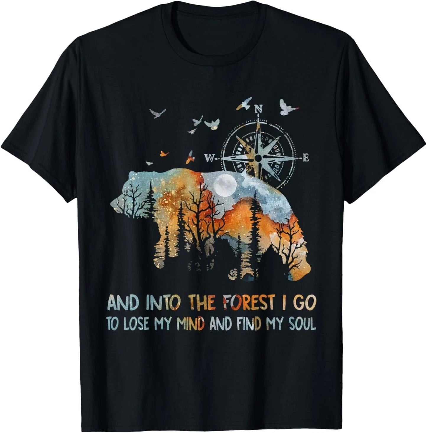 And Into The Forest I Go To Lose My Mind Camping Bear T-Shirt Unisex T-shirt, Sweatshirt, Hoodie, Long Sleeve Tee - T-Shirt, Sweatshirt, Hoodie