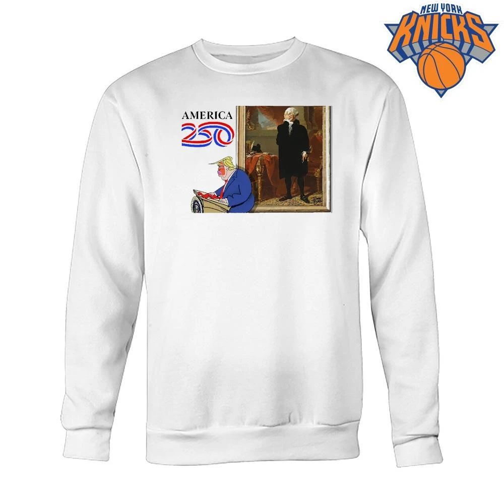 George Washington facepalm America 250 ribbon and - Adult & Kids T-Shirts, Sweatshirts & Hoodies apparel design preview 3