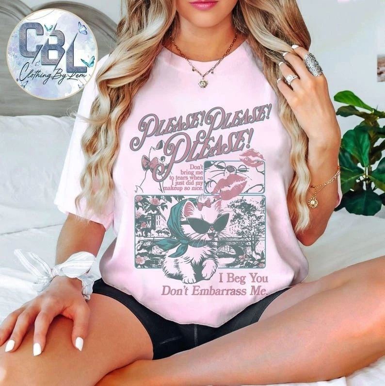 Vintage Marie Cat The Aristocats Shirt, I Beg You Don'T Embarrass Me T-shirt Unisex T-shirt, Sweatshirt, Hoodie, Long Sleeve Tee - T-Shirt, Sweatshirt, Hoodie